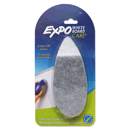 EXPO White Board CARE Dry Erase Precision Eraser Refill, Eight Peel-Off Layers, 2.25" x 6" 9287KF