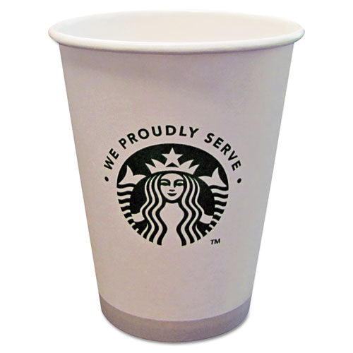 Starbucks Hot Cups, 12 oz, White with Green Starbucks Logo, 1,000-Carton 12434031