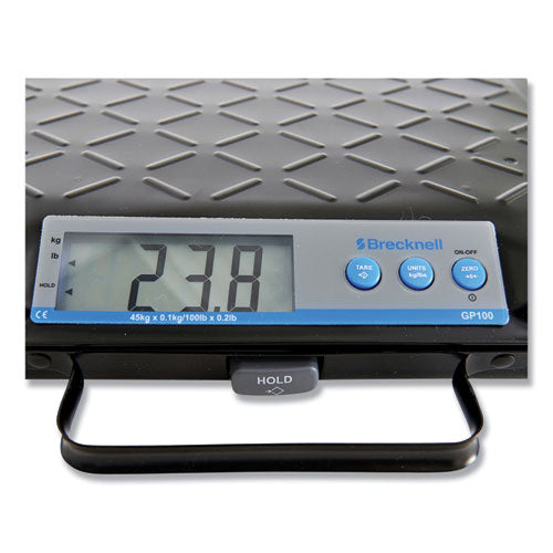 Brecknell Portable Electronic Utility Bench Scale, 100lb Capacity, 12.5 x 10.95 x 2.2  Platform GP100