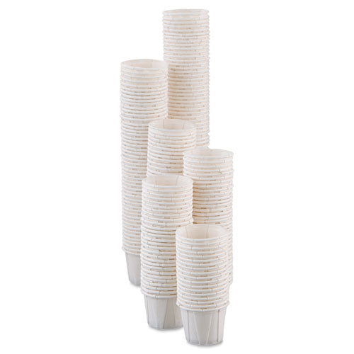 Dart Paper Portion Cups, 0.5 oz, White, 250-Bag, 20 Bags-Carton 050-2050