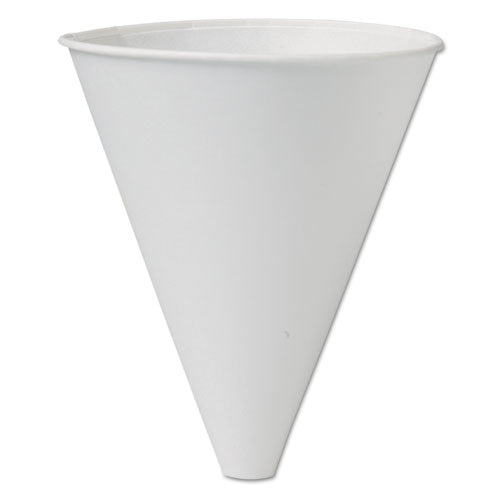 Dart Bare Eco-Forward Treated Paper Funnel Cups, 10 oz, White, 250-Bag, 4 Bags-Carton 10BFC-2050