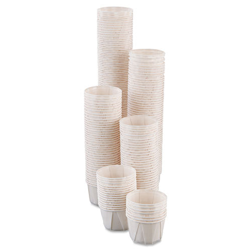 Dart Paper Portion Cups, 2 oz, White, 250-Bag, 20 Bags-Carton 200-2050