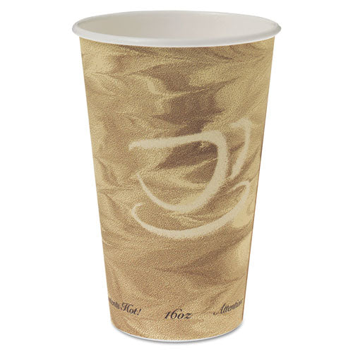 Dart Mistique Hot Paper Cups, 16 oz, Brown, 50-Sleeve, 20 Sleeves-Carton 316MS-0029
