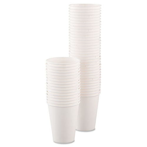 Dart Single-Sided Poly Paper Hot Cups, 8 oz, White, 50-Bag, 20 Bags-Carton 378W-2050