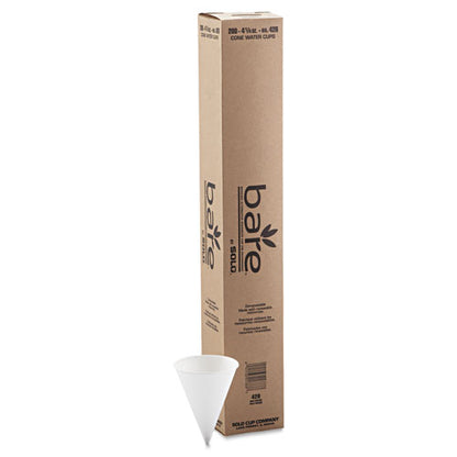 Dart Cone Water Cups, Paper, 4.25 oz, Rolled Rim, White, 200-Bag, 25 Bags-Carton 42R-2050