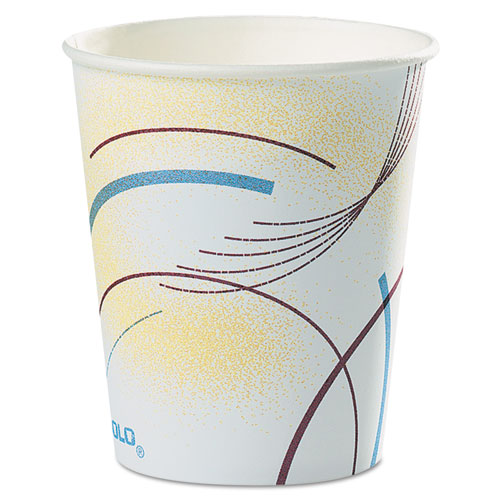 Dart Paper Water Cups, Cold, 5 oz, Meridian Design, Multicolored, 100-Sleeve, 25 Sleeves-Carton 52MD-0062