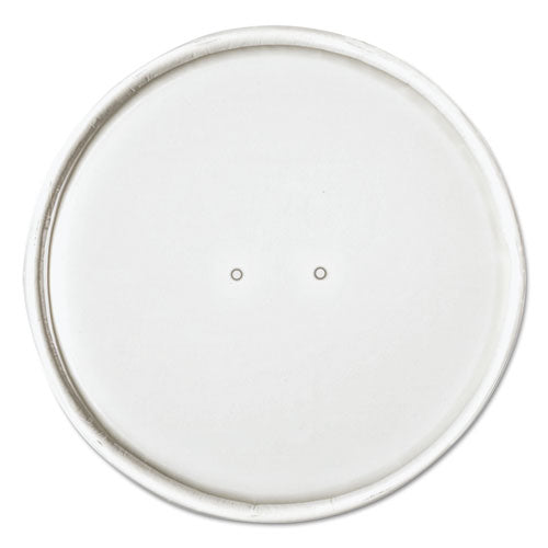 Dart Paper Lids for 16 oz Food Containers, Vented, 3.9" Diameter x 0.9"h, White, 25-Bag, 20 Bags-Carton CH16A-4000