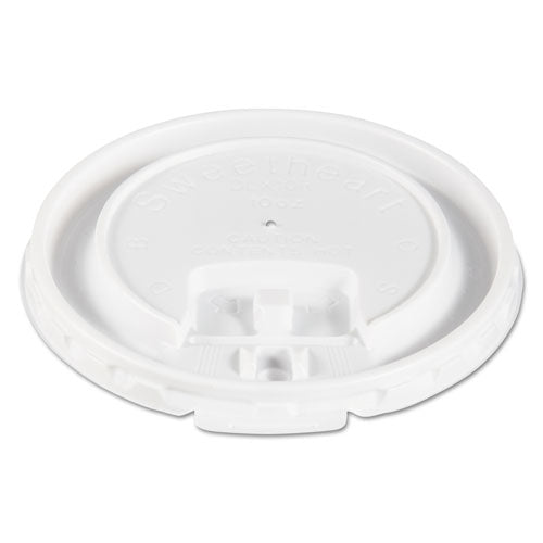 Dart Lift Back and Lock Tab Cup Lids for Foam Cups, Fits 10 oz Trophy Cups, White, 2,000-Carton DLX10R-00007