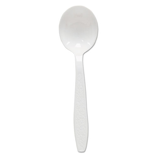 Dart Heavyweight Polystyrene Soup Spoons, Guildware Design, White, 1000-Carton GBX8SW-0007