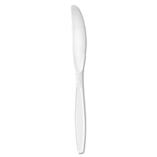 Dart Extra-Heavy Polystyrene Knives, White, Guildware Design, Bulk, 1,000-Case GD6KW-0007