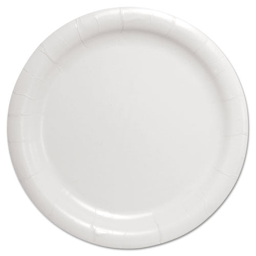 Dart Bare Eco-Forward Clay-Coated Paper Dinnerware, Plate, 9" dia, White, 500-Carton HP9S-2050