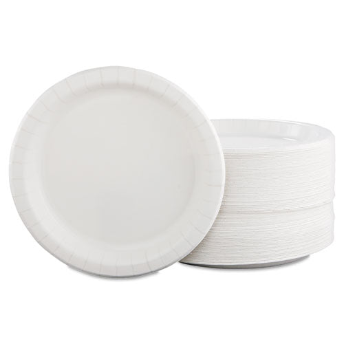 Dart Bare Eco-Forward Clay-Coated Paper Dinnerware, Plate, 8.5" dia, White, 125-Pack, 4 Packs-Carton MP9B-2054