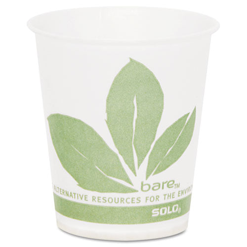 SOLO Bare Eco-Forward Treated Paper Cold Cups, 5 oz, Green-White, 100-Sleeve, 30 Sleeves-Carton R53BB-JD110
