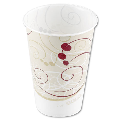 Dart Symphony Design Wax-Coated Paper Cold Cup, 7 oz, Beige-White, 100-Sleeve, 20 Sleeves-Carton R7N-J8000
