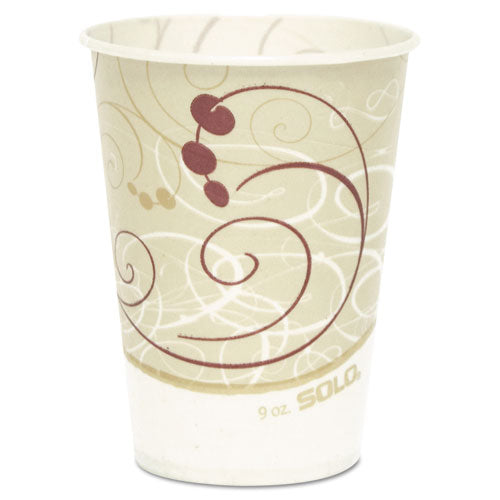 Dart Symphony Design Wax-Coated Paper Cold Cup,  9 oz, Beige-White, 100-Sleeve, 20 Sleeves-Carton R9N-J8000