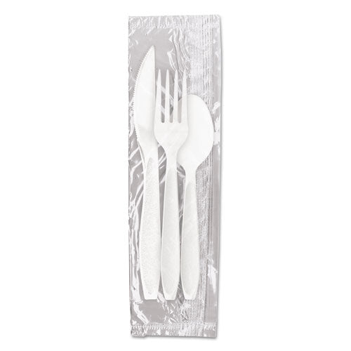 Dart Reliance Mediumweight Cutlery Kit, Knife-Fork-Spoon, White, 500 Kits-Carton RSW7Z-0007