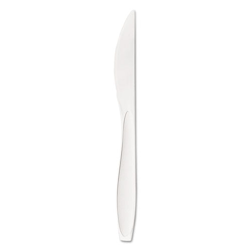 Dart Reliance Medium Heavy Weight Cutlery, Standard Size, Knife, Bulk, White, 1000-CT RSWK-0007