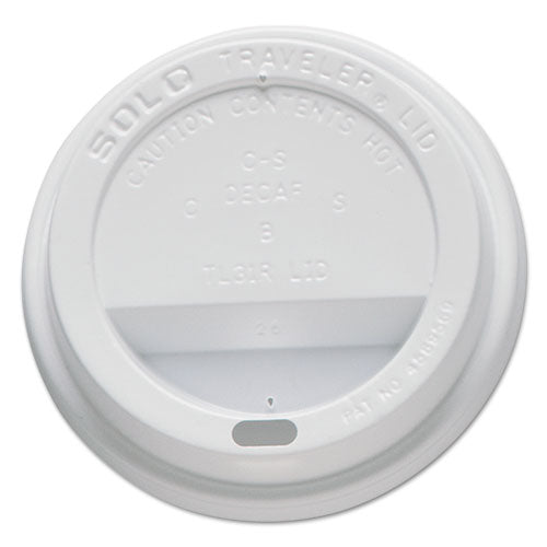 Dart Traveler Cappuccino Style Dome Lid, Fits 10 oz Cups, White, 100-Pack, 10 Packs-Carton TL31R2-0007