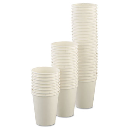 Dart Uncoated Paper Cups, Hot Drink, 8 oz, White, 1,000-Carton U508N-02050