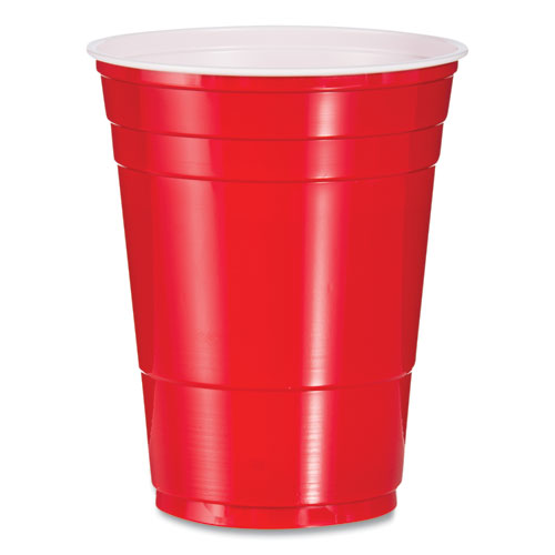 Dart Solo Party Plastic Cold Drink Cups, 16 oz, Red, 288-Carton Y1612-0001