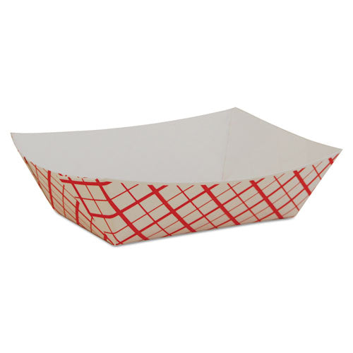SCT Paper Food Baskets, 0.5 lb Capacity, 4.58 x 3.2 x 1.25, Red-White Checkerboard, 1,000-Carton SCH 0409