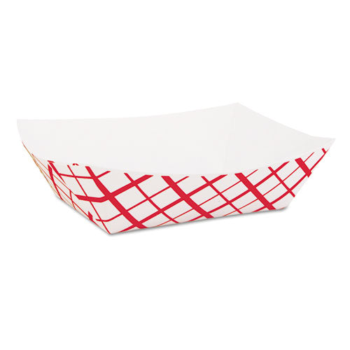 SCT Paper Food Baskets, 1 lb Capacity, Red-White, 1,000-Carton SCH 0413