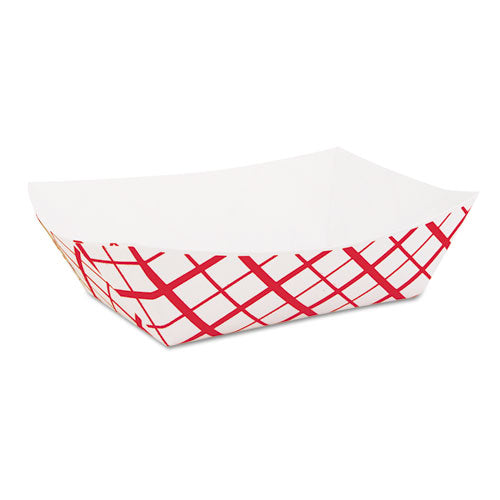 SCT Paper Food Baskets, 2 lb Capacity, Red-White, 1,000-Carton 417