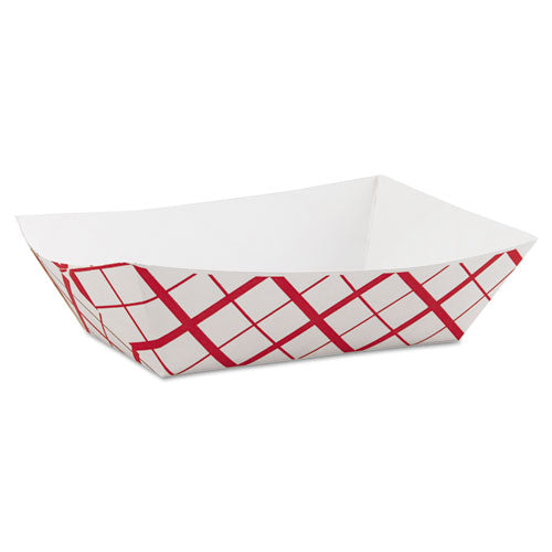 SCT Paper Food Baskets, 3 lb Capacity, 7.2 x 4.95 x 1.94, Red-White, 500-Carton SCH 0425