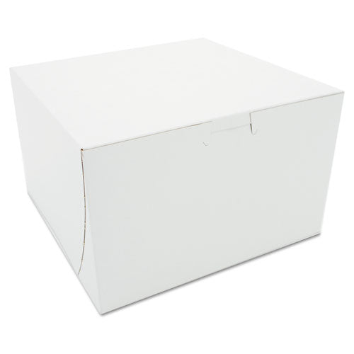 SCT Tuck-Top Bakery Boxes, 8 x 8 x 5, White, 100-Carton 9455