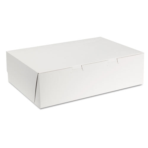 SCT Tuck-Top Bakery Boxes, 14 x 10 x 4, White, 100-Carton SCH 1025