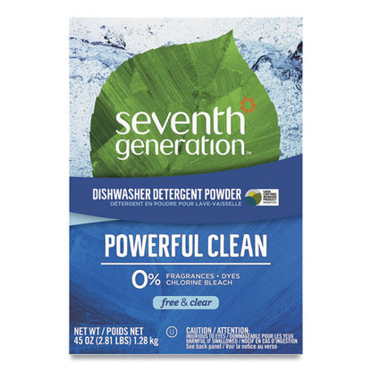 Seventh Generation Automatic Dishwasher Powder, Free and Clear, 45oz Box 22150