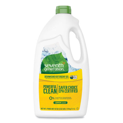 Seventh Generation Natural Automatic Dishwasher Gel, Lemon, 42 oz Bottle, 6-Carton SEV 22171