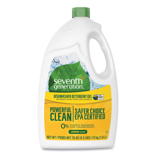 Seventh Generation Natural Automatic Dishwasher Gel, Lemon, Jumbo 70 oz Bottle, 6-CT SEV 22831