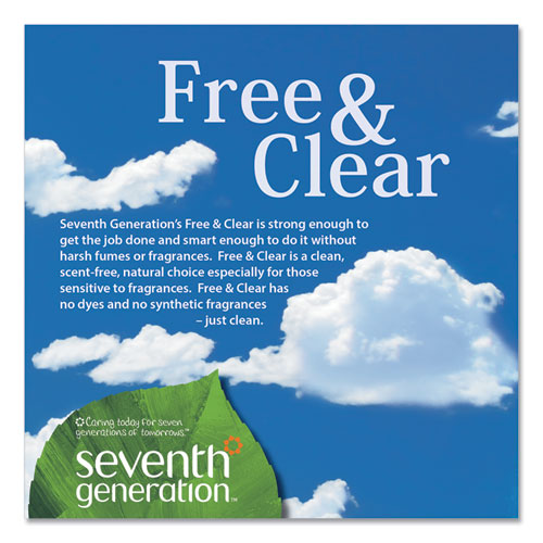 Seventh Generation Natural Liquid Fabric Softener, Free and Clear-Unscented 32 oz Bottle 22833EA