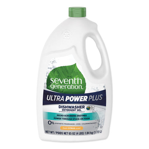 Seventh Generation Natural Automatic Dishwasher Gel, Ultra Power Plus, Fresh Citrus, 65 oz Bottle SEV 22929