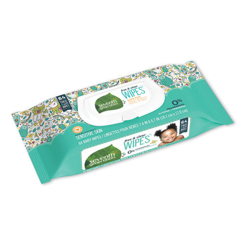 Seventh Generation Refill Baby Wipes Free and Clear Unscented White 256 Wipes SEV34219