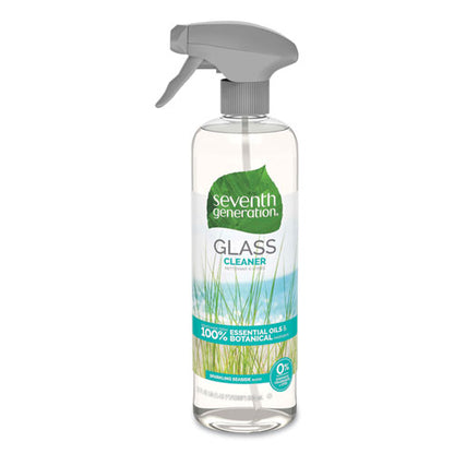 Seventh Generation Natural Glass and Surface Cleaner, Sparkling Seaside, 23 oz Trigger Spray Bottle, 8-Carton 44712CT