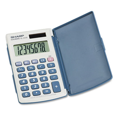 Sharp EL-243SB Solar Pocket Calculator, 8-Digit LCD EL243SB