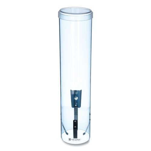 San Jamar Large Pull-Type Water Cup Dispenser, For 12 oz Cups, Translucent Blue C3260TBL