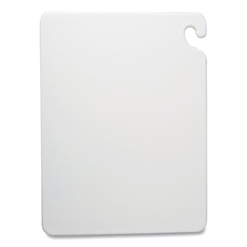 San Jamar Cut-N-Carry Color Cutting Boards, Plastic, 20w x 15d x 1-2h, White CB152012WH