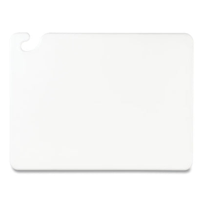 San Jamar Cut-N-Carry Color Cutting Boards, Plastic, 20w x 15d x 1-2h, White CB152012WH