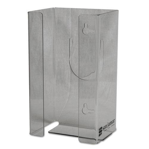 San Jamar Clear Plexiglas Disposable Glove Dispenser, Single-Box, 5 1-2w x 3 3-4d x 10h G0803