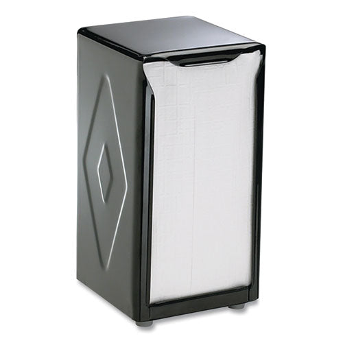 San Jamar Tabletop Napkin Dispenser, Tall Fold, 3 3-4 x 4 x 7 1-2, Capacity: 150, Black H900BK