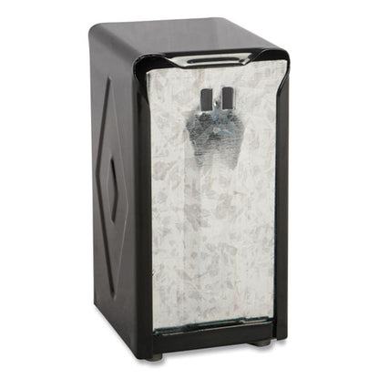 San Jamar Tabletop Napkin Dispenser, Tall Fold, 3 3-4 x 4 x 7 1-2, Capacity: 150, Black H900BK