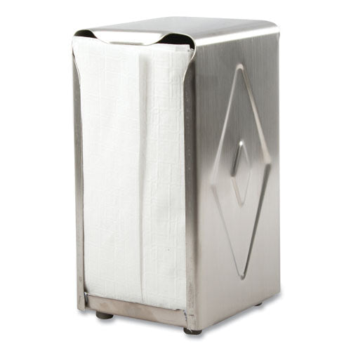 San Jamar Tabletop Napkin Dispenser, Tall Fold, 3 3-4 x 4 x 7 1-2, Capacity: 150, Chrome H900X