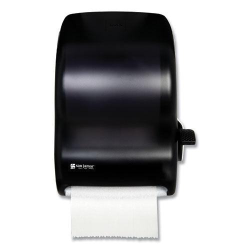 San Jamar Lever Roll Towel Dispenser, Classic, 12.94 x 9.25 x 16.5, Transparent Black Pearl T1100TBK