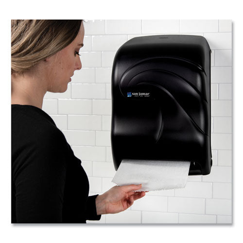 San Jamar Electronic Touchless Roll Towel Dispenser, 11.75 x 9 x 15.5, Black Pearl T1390TBK