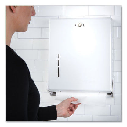 San Jamar True Fold C-Fold-Multifold Paper Towel Dispenser, 11.63 x 5 x 14.5, White T1905WH