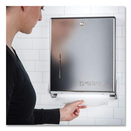 San Jamar True Fold C-Fold-Multifold Paper Towel Dispenser, 11.63 x 5 x 14.5, Chrome T1905XC