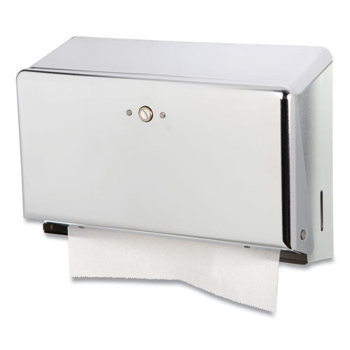 San Jamar Mini C-Fold-Multifold Towel Dispenser, 11.13 x 3.88 x 7.88, Chrome T1950XC